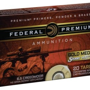 Federal Premium Gold Medal 6.5 Creedmoor - 140 Grain | Sierra MatchKing- BTHP | 20/CT