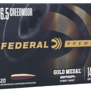 Federal Premium Gold Medal 6.5 Creedmoor - 140 Grain | Berger Hybrid Target | 20/CT