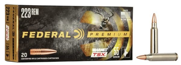 Federal Premium .223 Remington - 55 Grain | Barnes TSX | 20/CT