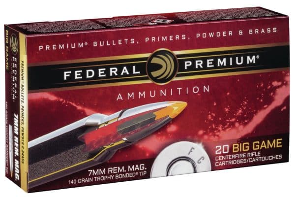 Federal Premium 7mm Rem Mag - 140 Grain | Trophy Bonded Tip | 20/CT