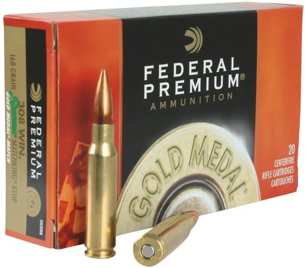 Federal Premium Gold Medal .308 Win - 168 Grain | Sierra MatchKing BTHP | 20/CT | Flat Rate Weight Based Shipping | No Tax Outside Texas