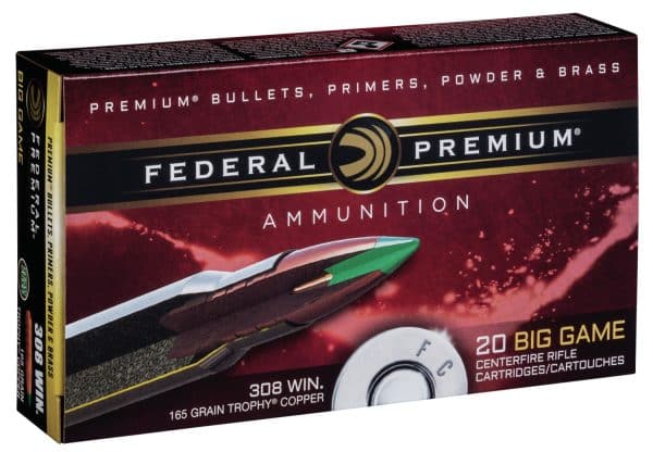 Federal Premium .308 Win - 165 Grain | Trophy Copper| 20/CT