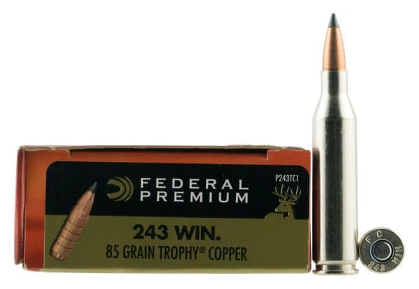 Federal Premium .243 Win - 85 Grain | Trophy Copper | 20/CT | Flat Rate Ship | No Tax Outside Texas - Image 2