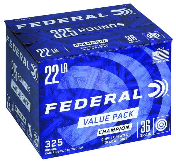Federal 725 Champion .22LR Training Value Pack - 36 Grain | CPHP | 325/CT | Flat Rate Weight Based Shipping | No Tax Outside Texas - Image 2