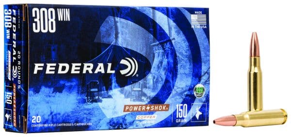 Federal 308150LFA Power-Shok Copper 308 Win - 150 Grain | CHP | 20/CT