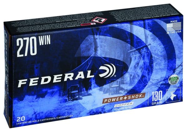 Federal Power Shok .270 Win - 130 Grain | CPHP | 20/CT | Flat Rate Weight Based Shipping | No Tax Outside Texas - Image 2