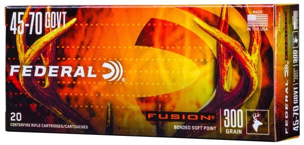 Federal Fusion .45-70 Gov't - 300 Grain | Bonded Soft Point | 20/Ct | Flat Rate Weight Based Shipping | No Tax Outside Texas - Image 2