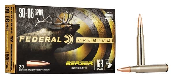 Federal P3006BCH1 Premium 30-06Springfield 168gr Berger Hybrid Hunter