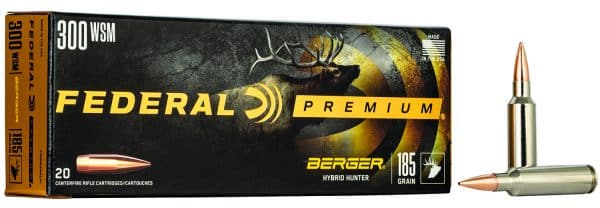 Federal P300WSMBCH1 Premium 300WSM 185gr Berger Hybrid Hunter