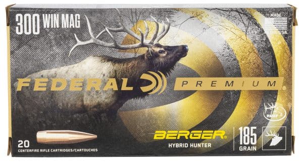 Federal P300WBCH1 Premium 300WinMag 185gr Berger Hybrid Hunter 20 Per Box/10 Case - Image 2