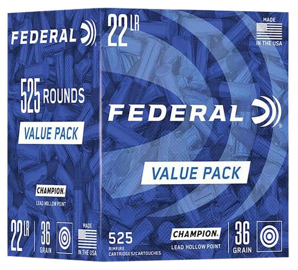 Federal Champion .22LR Training Value Pack - 36 Grain | LHP | 525/CT