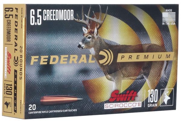 Federal Premium 6.5 Creedmoor - 130 Grain | Swift Scirocco II | 20/CT