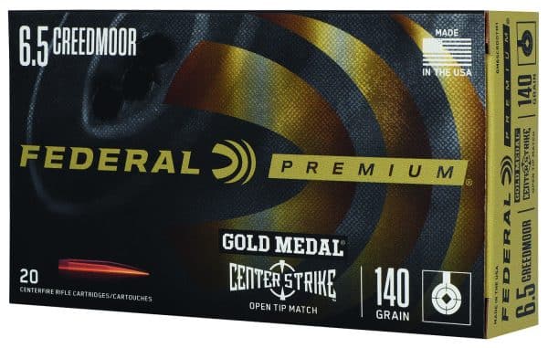 Federal Premium Gold Medal Centerstrike 6.5 Creedmoor - 140 Grain | OTM | 20/CT