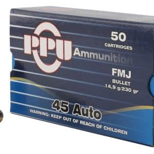 PPU PPH45F .45 ACP/Auto - 230 Grain | FMJ | 50/CT | Flat Rate Ship | No Tax Outside Texas