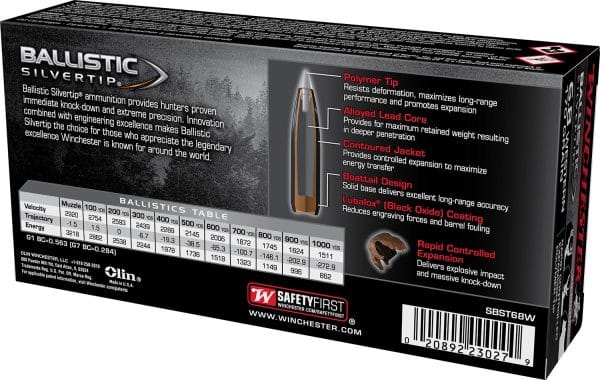 Winchester Expedition Big Game Long Range 6.8 Western - 165 Grain | Nosler Accubond | 20/CT | Flat Rate Ship | No Tax Outside Texas - Image 2