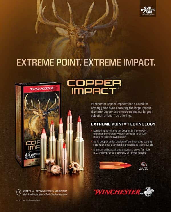 Winchester Copper Impact 6.8 Western - 162 Grain | Copper Extreme Point - Lead Free | 20/CT | Flat Rate Ship | No Tax Outside Texas - Image 2