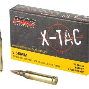 PMC 556X X-Tac 5.56x45mm NATO - 55 Grain | FMJ-BT | 20/Ct